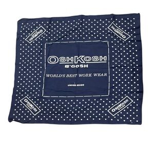 Vintage Osh Kosh B'Gosh Bandana Union Made Blue Polka Dot Oshkosh